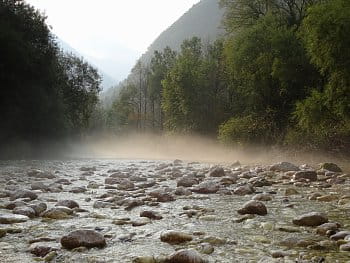 Mlha nad Sočou