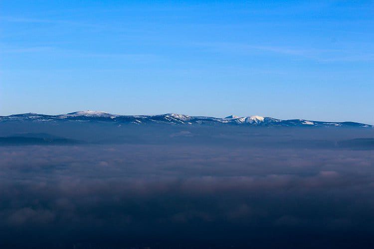 Krkonoše z Ještědu