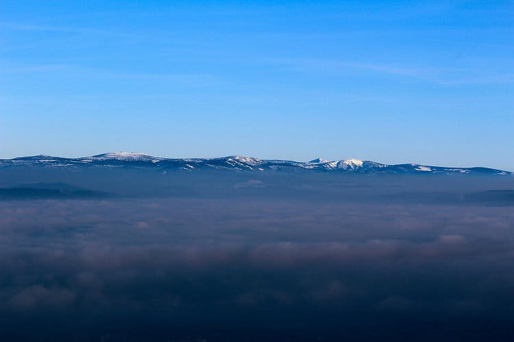 Krkonoše z Ještědu