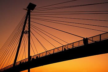 Sunset around bridge