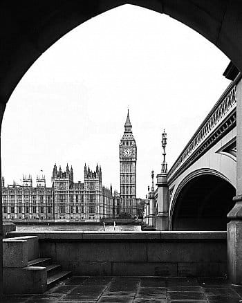 Pohled na destivy Westminster