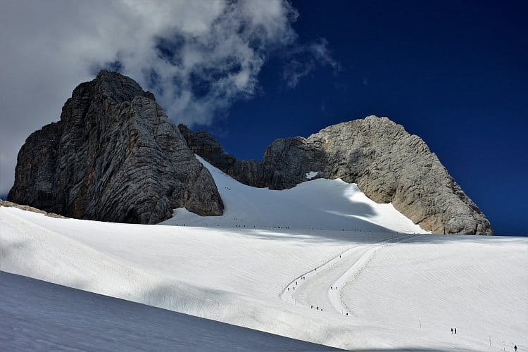 Mravenci na červencové túře. Dachstein - Alpy 5.7.2017