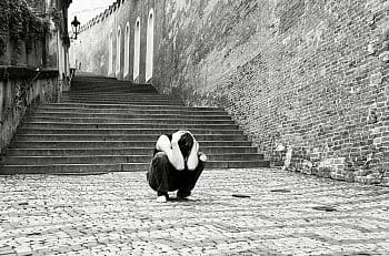 Ranní meditace na Zámeckých schodech