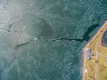 Tající Hlučínské jezero