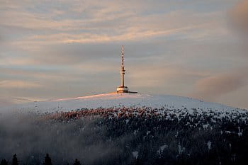 Jeseníky - západ slunce