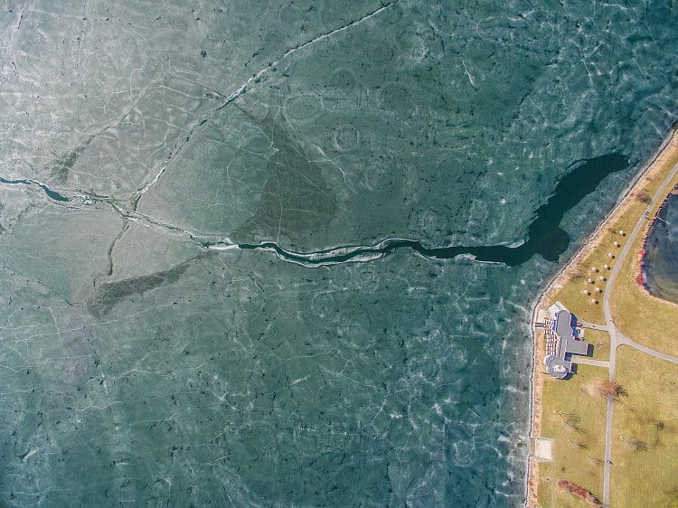 Tající Hlučínské jezero