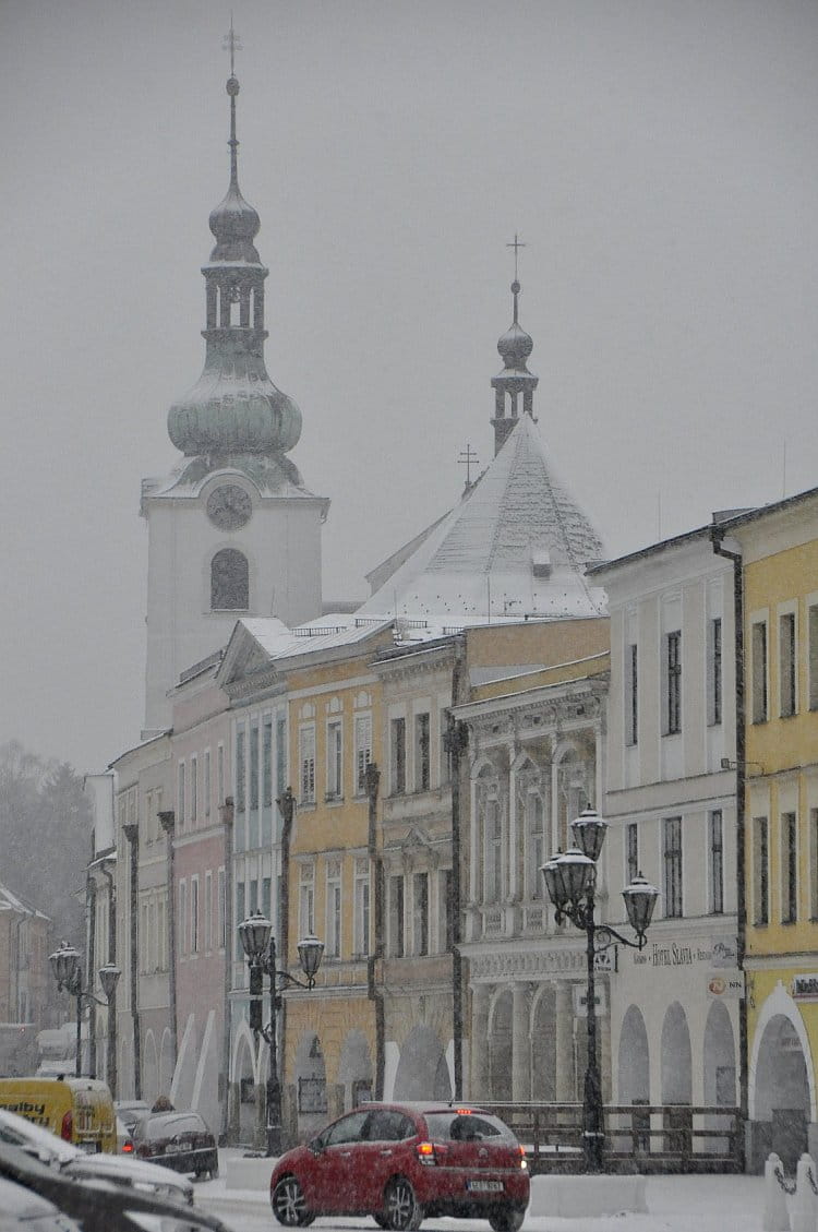 Zasněžené Svitavy.