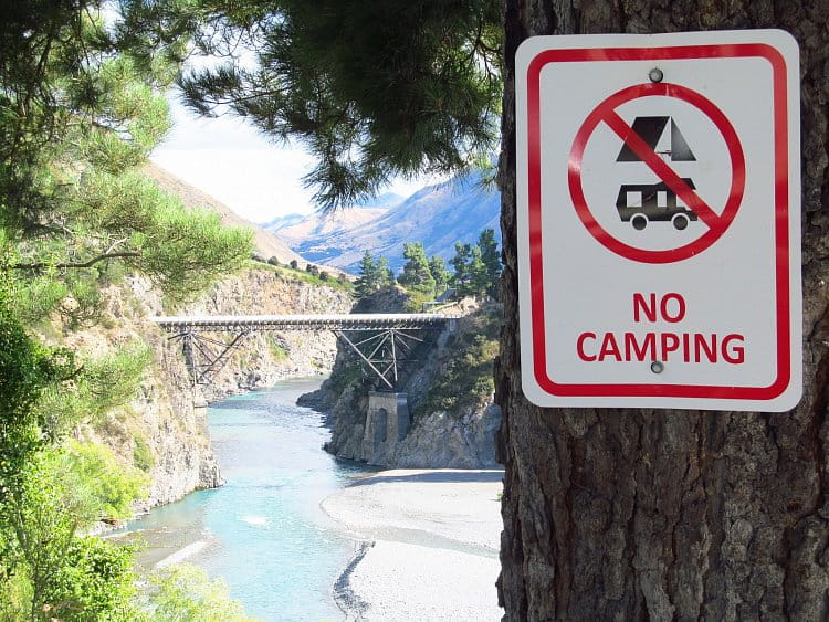 No camping