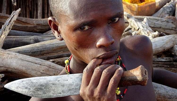 Muž z kmeňa hamar, Etiópia