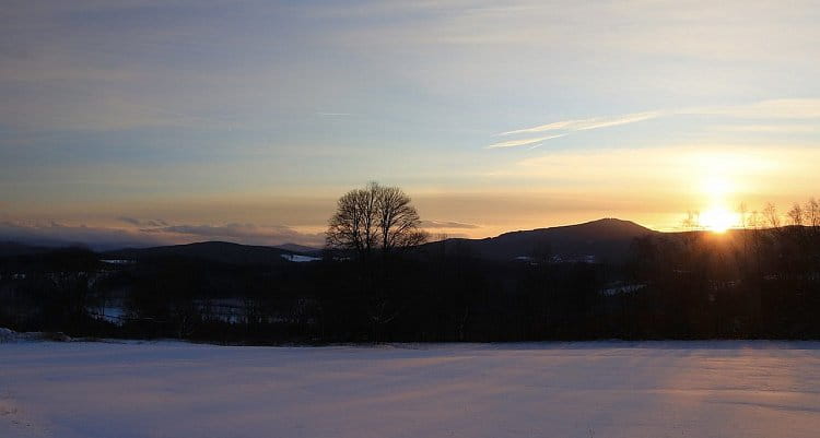 Západ nad Šumavou