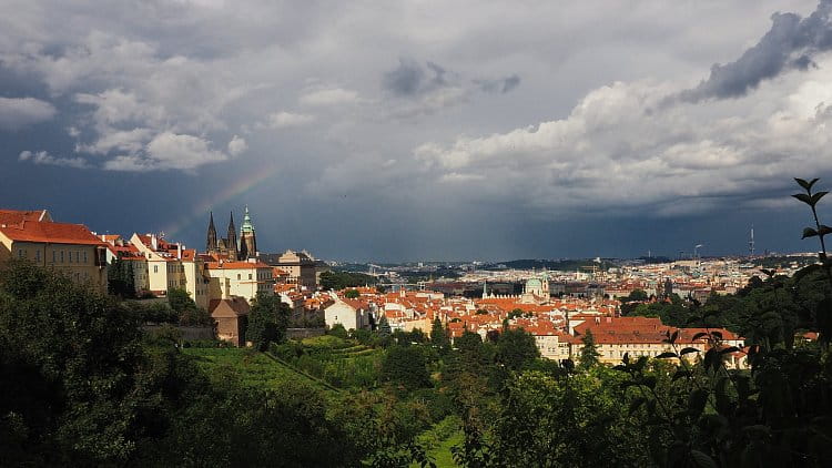 Po bouřce aneb duha nad Svatovítskou katedrálou