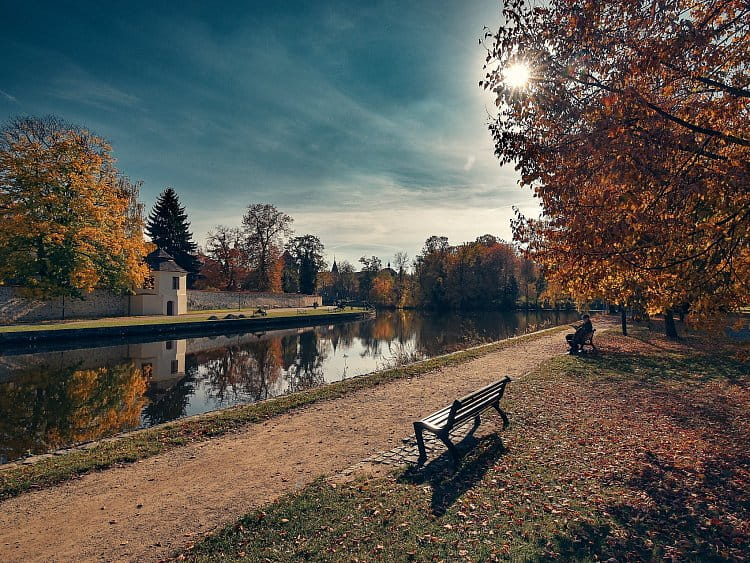 Podzimní odpoledne na břehu Malše