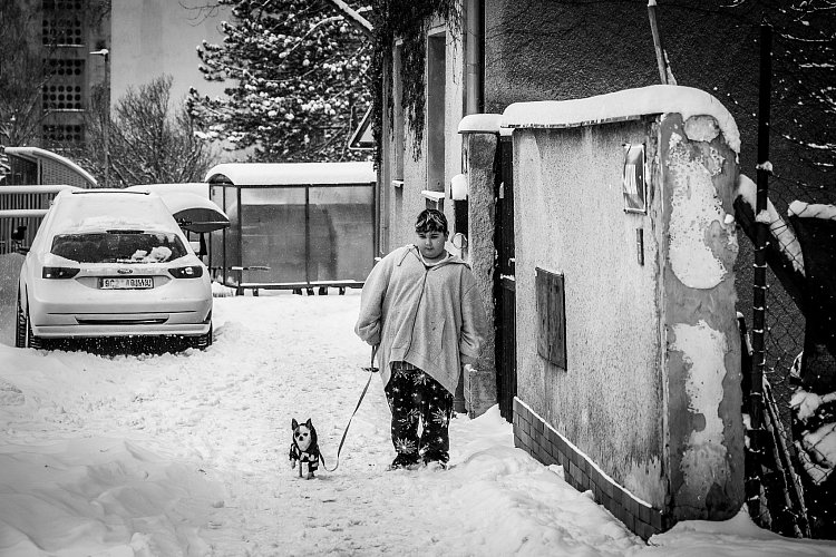 Velký kluk a malý pes